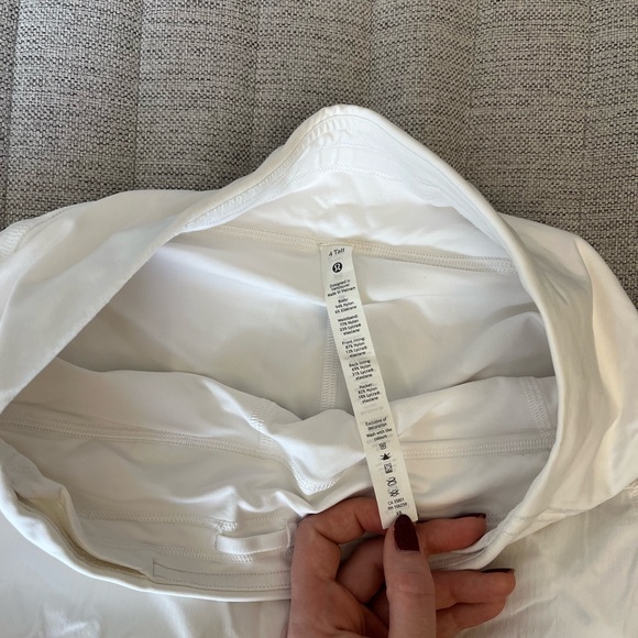 Lululemon Pace Rival Mid-Rise White Tennis Skirt 4 Tall - Picture 11 of 11